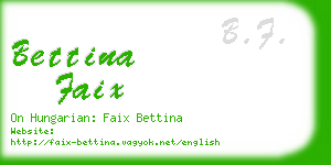 bettina faix business card